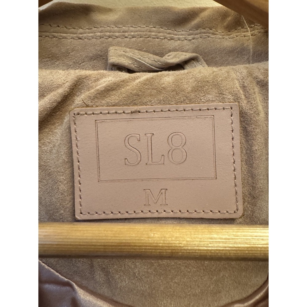 BLANK NYC Suede Jacket Womens Small Moto Biker Zip Cropped Suede Dusty Rose Pink - Picture 3 of 4
